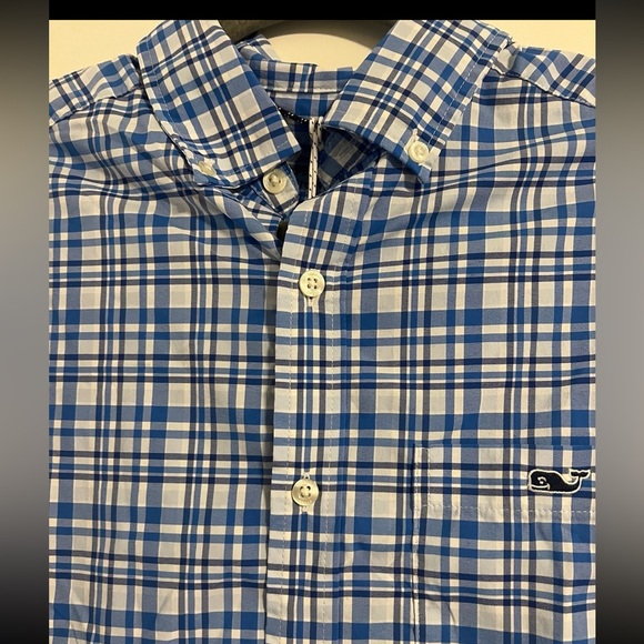 Vineyard Vines Men’s Performance Long-Sleeve Blue Check Polo Shirt Size XS NWT - Picture 2 of 5